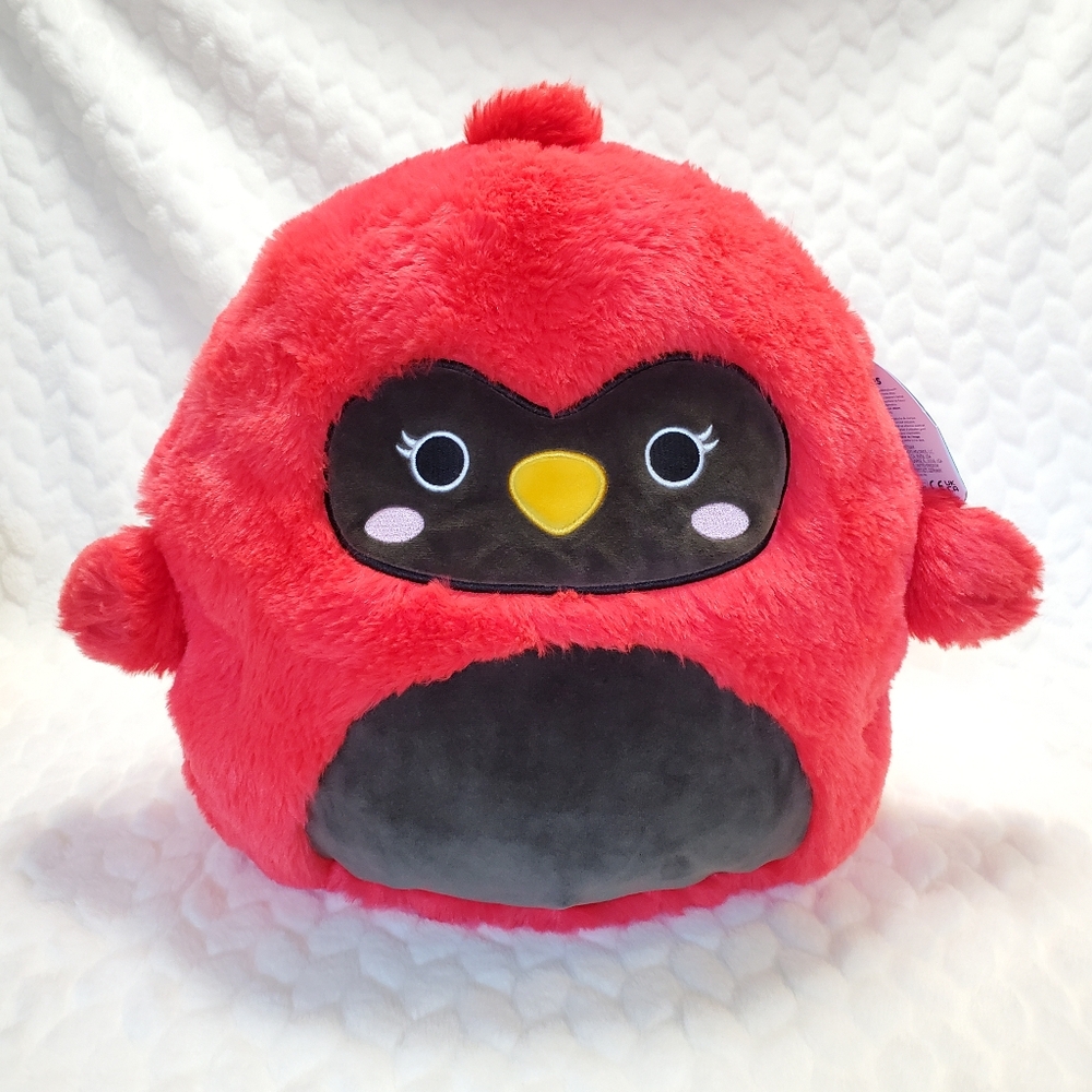 Cazlan Fuzzamallow Squishmallow Red Cardinal 12 Inch BNWT Wildlife Squad Plush